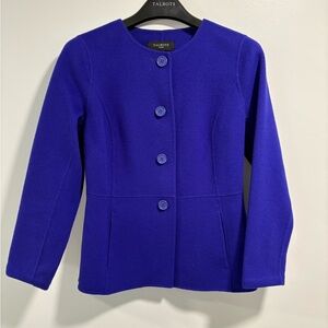 Talbots Purple Button-Up Blazer